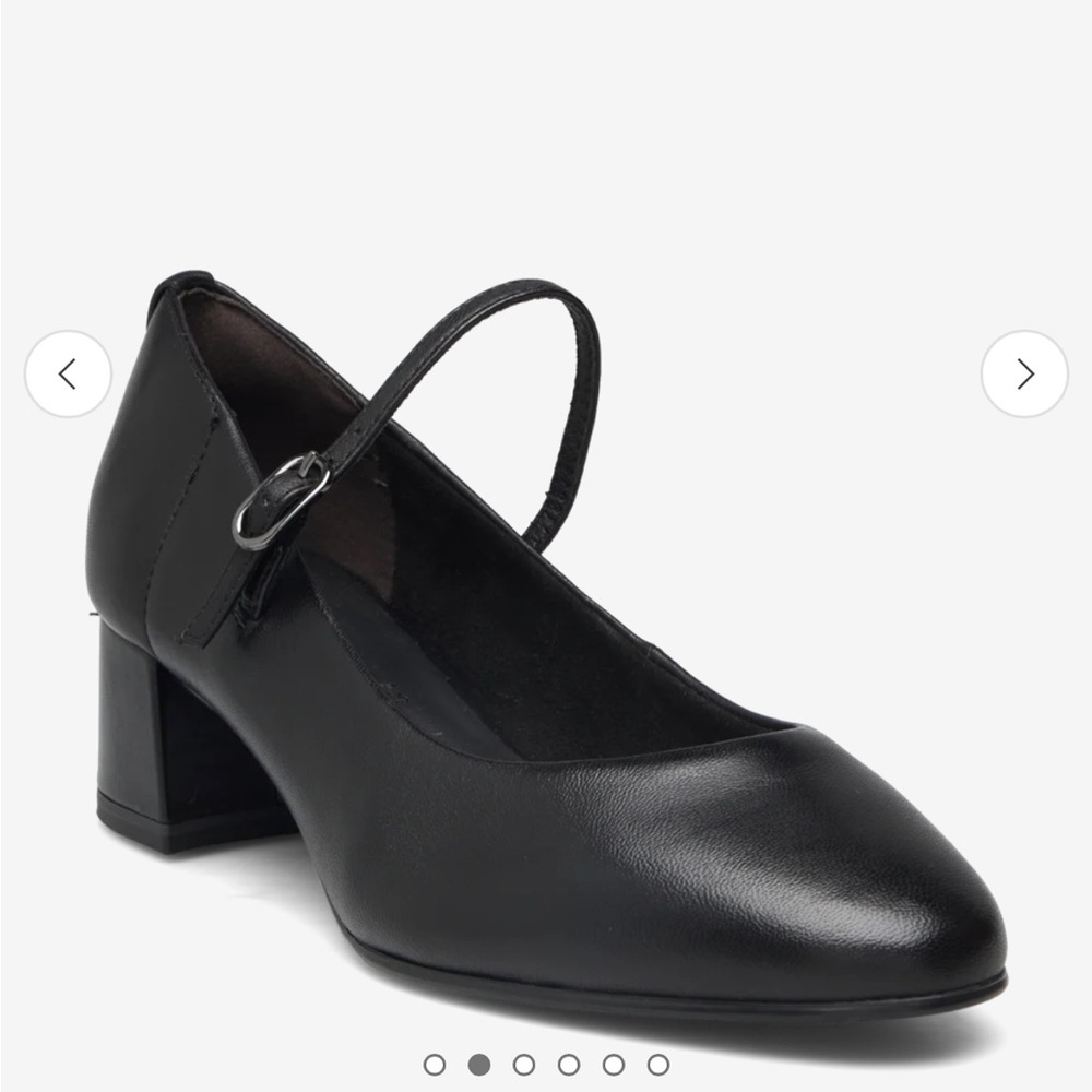 Tamaris Black Mary Jane Block heel